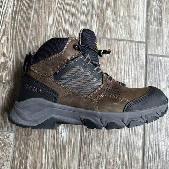 Carolina Boots Men's 11.5D  8" Waterproof Work Brown Leather Fabric Lace CA5053 - Picture 6 of 10